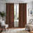 Dupioni Raw Silk Room Darkening Grommet Curtain for Living Room with Cotton Lining-128255507-128255508