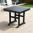 Weather Resistant Outdoor Patio Dining Table, Modern Grey Hdpe Construction With Umbrella Hole For Lawn, Yard And Patio Use-253795011