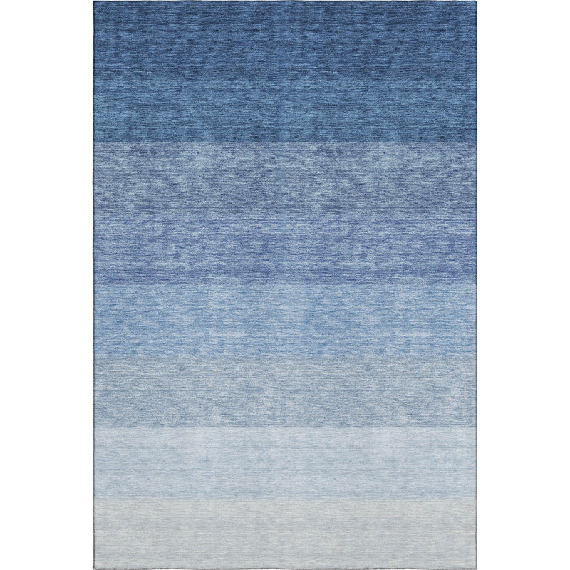 Premium Machine Washable Prisco Blue Rug, Rectangle 10' x 14'