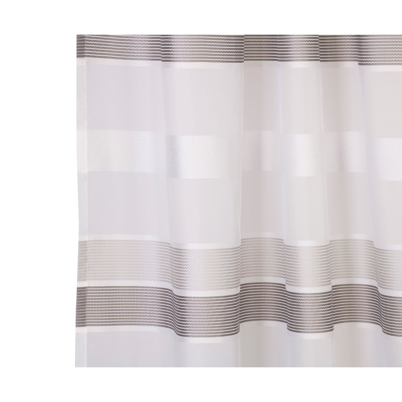 Sanostee Tab Top Semi Sheer Curtain, Grey/White