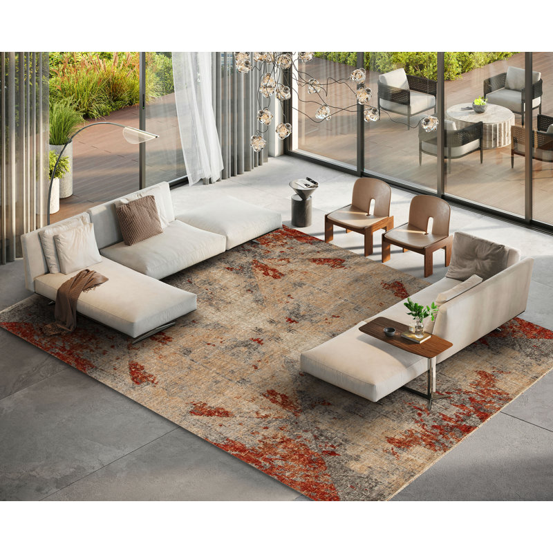 Shangri-La Hand Knotted Wool Indoor Rug, Rectangle 8' x 10'
