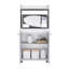 Chariot de cuisine Totti, armoire à deux portes, une tablette ouverte, deux tablettes intérieures