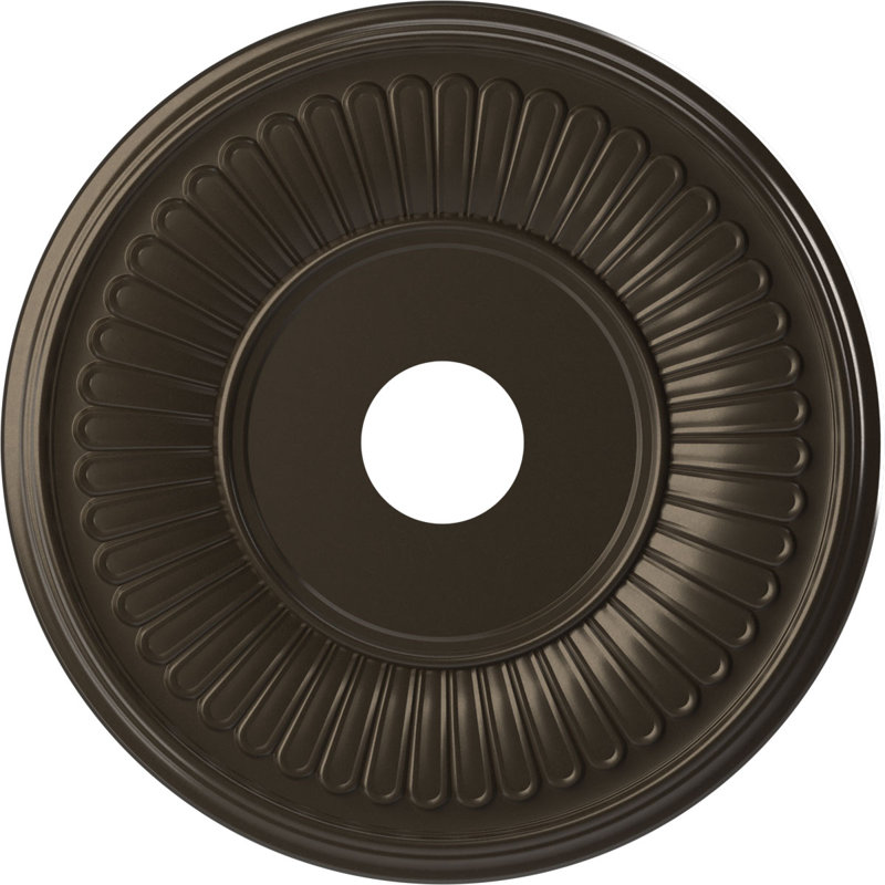 Médaillon de plafond Berkshire en PVC thermoformé, H 19 po x l 19 po x P 1 po, Bronze métallique foncé