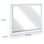 Miroir de coiffeuse Oly, cadre blanc brillant avec DEL, 37 x 47