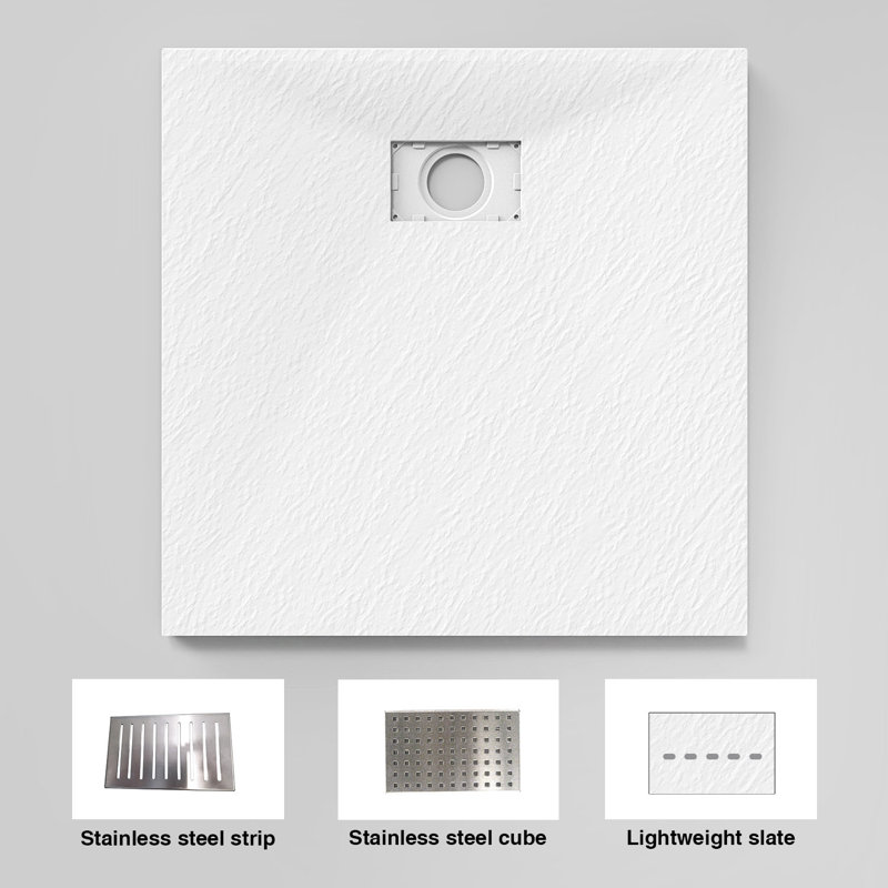 170*70cm, Glasstone Slate Stone Shower Tray – Lightweight, Waterproof SMC Design with Easy Installation