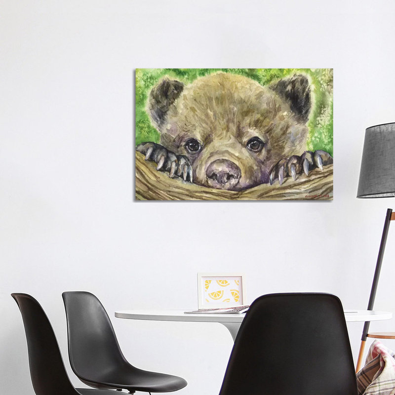 Bear Cub by George Dyachenko - Wrapped Canvas Painting, 101.6 cm H x 66.04 cm W x 3.175 cm D