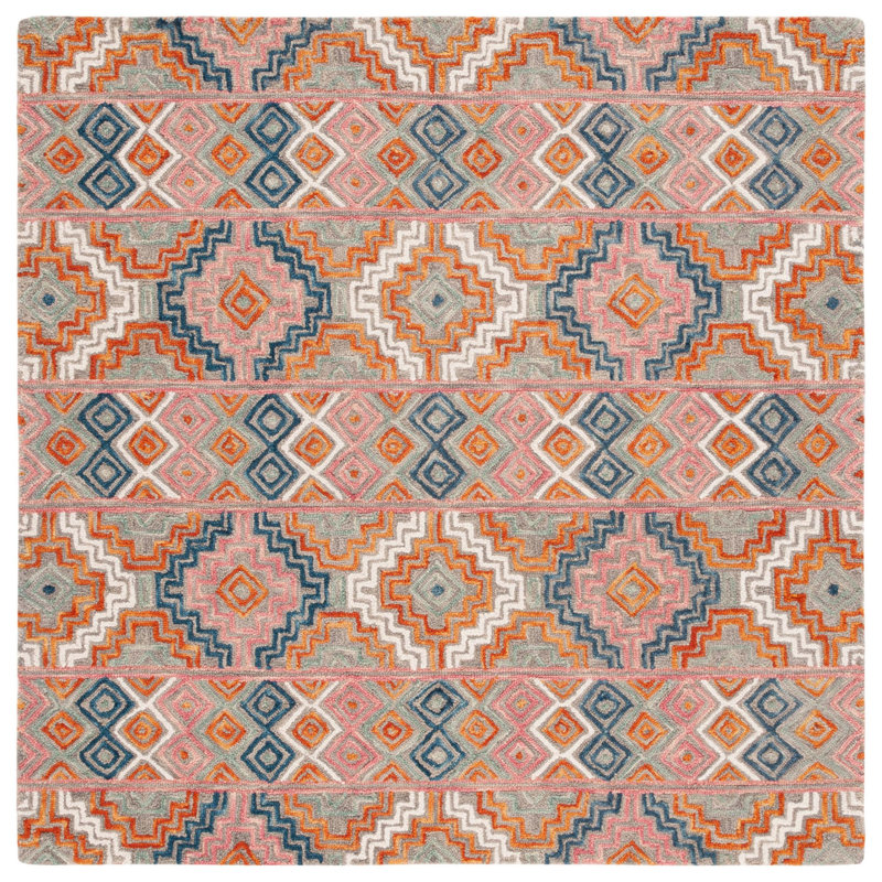 Tapis en laine touffeté à la main Deyoung, Carré 6 pi