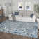 Alvina Damask Denim Area Rug