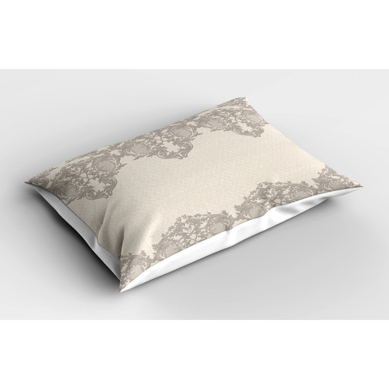 Retro Polyester Damask Sham Set, Twin