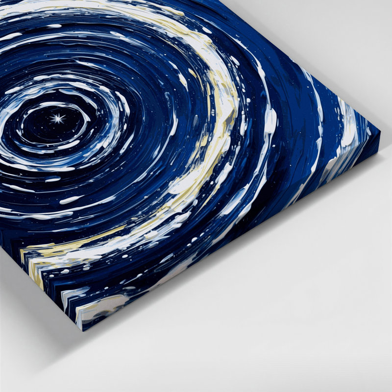 Space Star, photographie d'art sur toile bleue, 16" H x 20" W