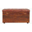 Coffre de rangement en cuir brun