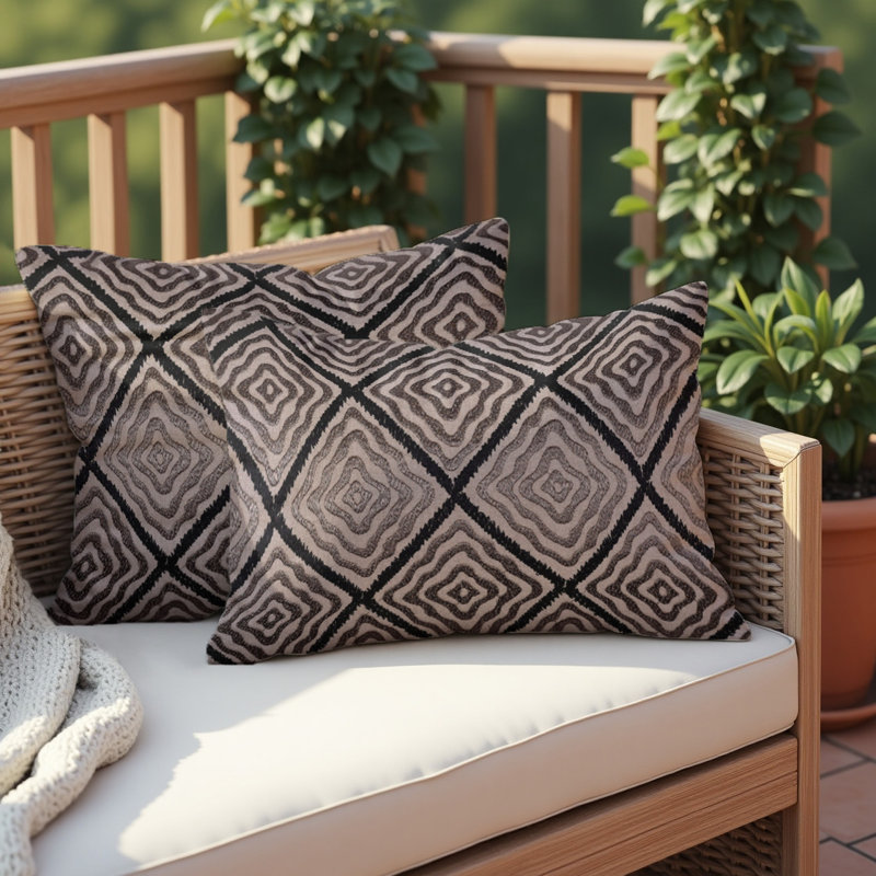 Shady Geometric Throw Pillow