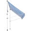 Auvent de patio manuel rétractable en bleu et blanc 9 pi 9 19/32 po x 4 pi 10 51/64 po