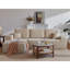 Canapé moderne en tissu beige avec méridienne, meubles de salon spacieux