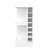 46" Tall White Corner Bar Cabinet With 14 For A Cozy Atmosphere Liquor Bottle Cabinet, White, Elegant Design-63158355