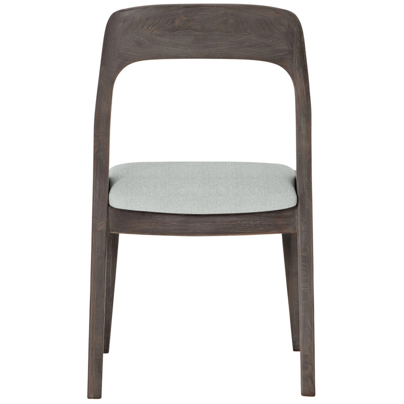 Corfu Patio Dining Side Chair with Cushion, Light Grey Linen 6032-010
