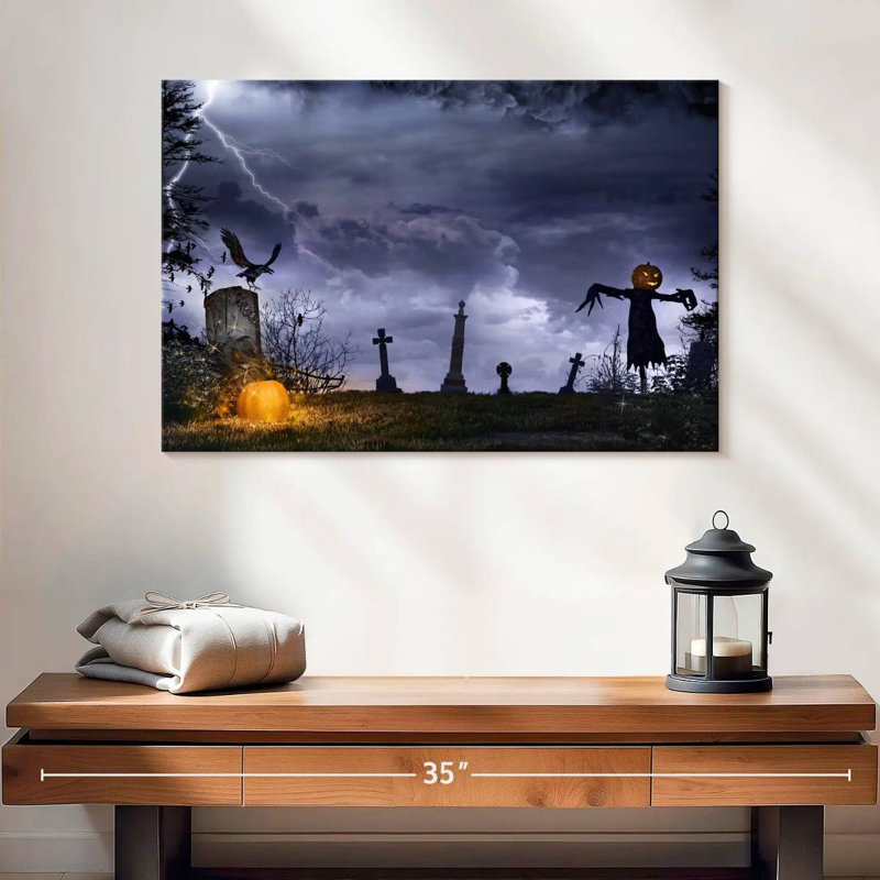 Kelan Horror Graveyard Scarecrow, 16" H x 24" W