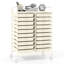  Chariot de rangement roulant 20 tiroirs avec roulettes verrouillables, structure en acier et tiroirs en plastique, organisateur de studio pour la maison, le bureau, le garage et la salle de classe, beige-1572921052