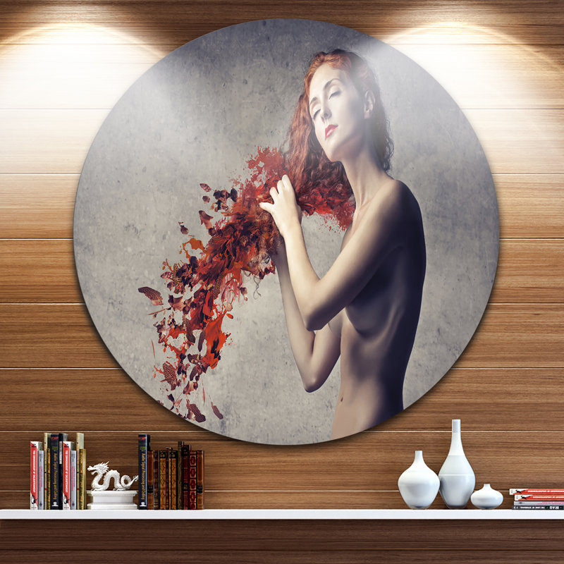 « from red cheveu to leaves », impression, H 11 po x l 11 po x P 1 po, Métal