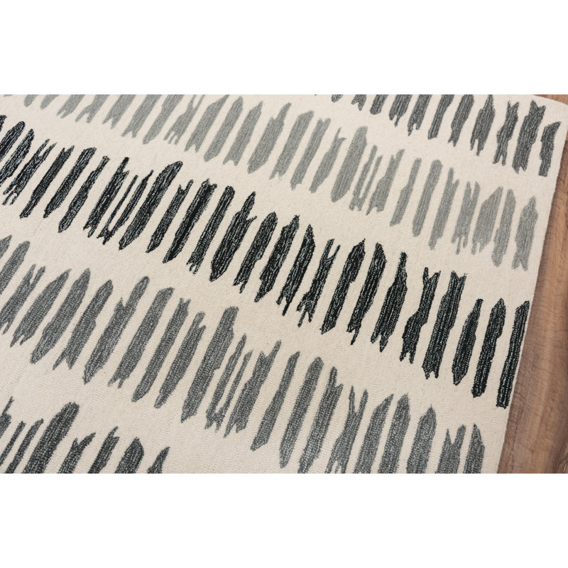 Wool Striped Indoor Rug, Rectangle 5' x 8'