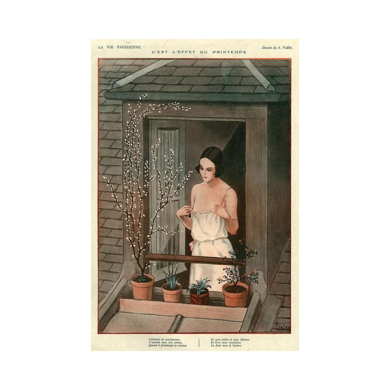 1925 La Vie Parisienne Magazine Plate by Armand Vallee - Gallery-Wrapped Canvas Giclée on Canvas, Wrapped Canvas