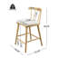 Ensemble de 2 tabourets de comptoir rembourrés en bois pour l'intérieur