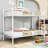Twin Over Twin Metal Bunk Bed With Ladder-901798634