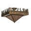 Rustic Lodge 2 - Light Semi Flush Mount