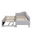 Lit de jour simple tapissier en L rembourré en forme de L avec lit gigogne-742569240