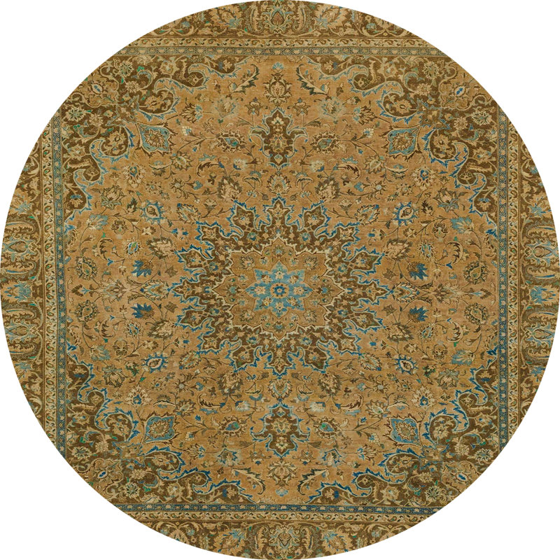 Abstract Indoor Rug, Round 5'