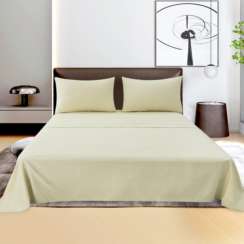 Microfiber Sheet Set, Full, Beige