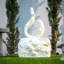 Fontaine sculpturale moderne sur pied, noire-352955614