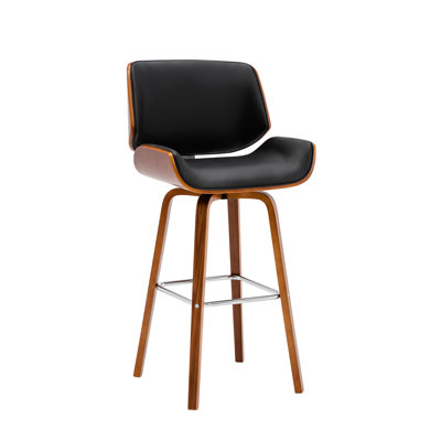 Derrion 76cm Swivel Faux Leather Bar Stool