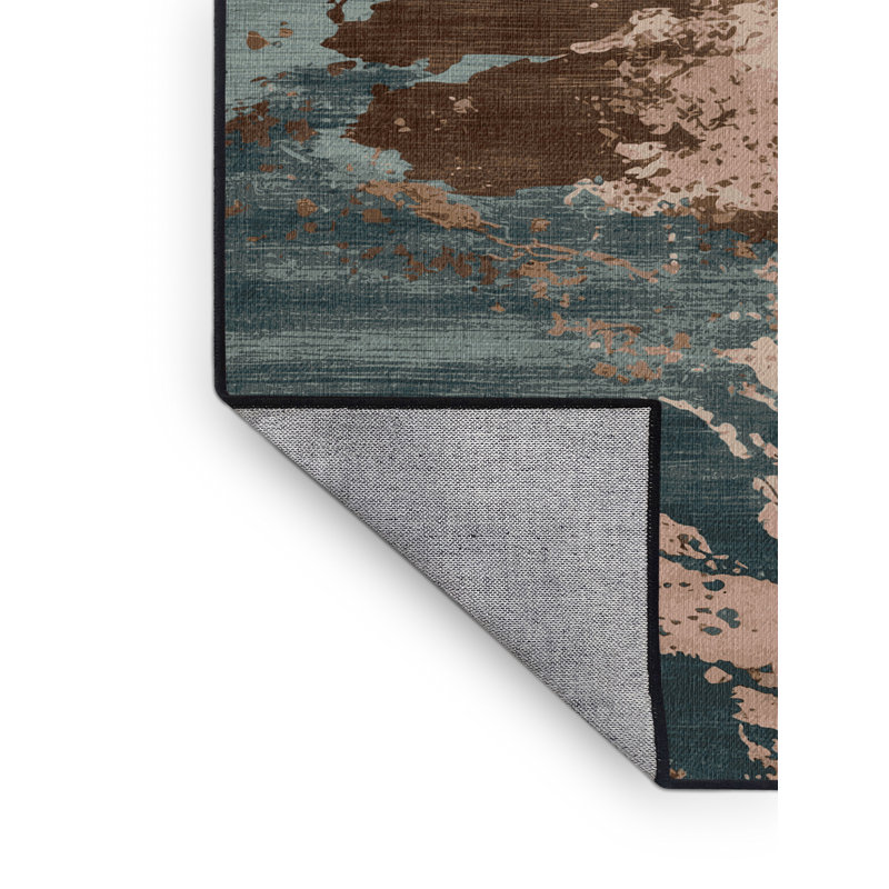 Tapis aquarelle lavable à la machine, Rond 4 pi