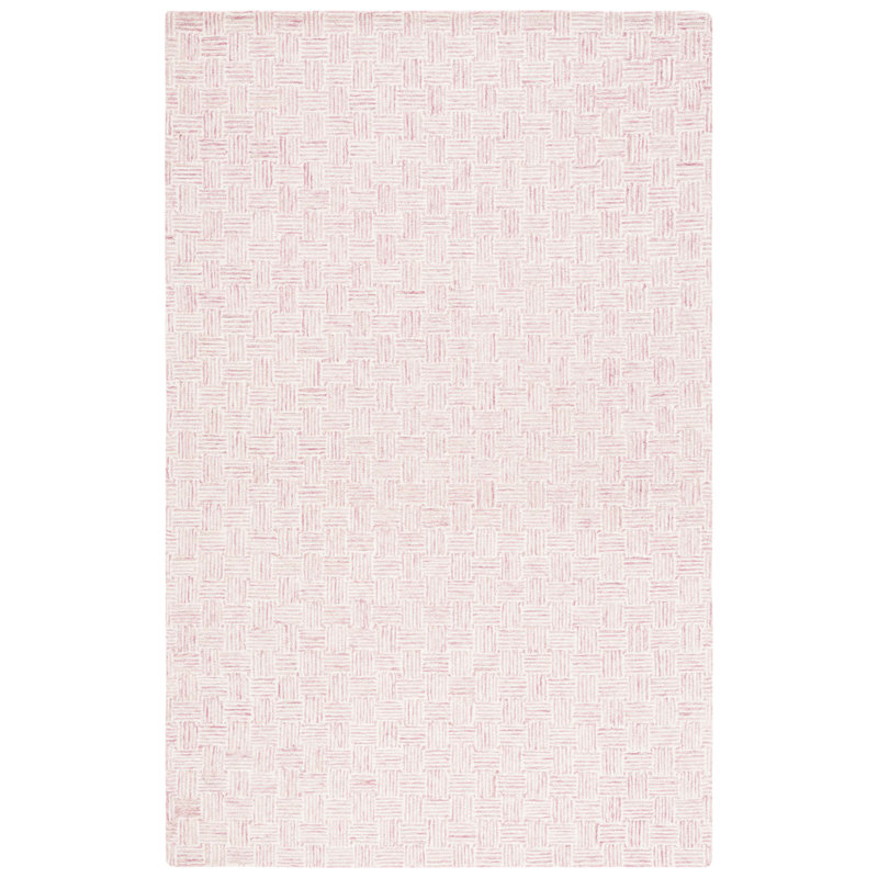Tapis rose / ivoire Leni, Rectangle de 5 pi x 8 pi