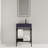 24" Bathroom Vanity With Ceramic Basin, Freestanding Bathroom Console Sink Set, Glossy Purple Rectangular Ceramic Basin Without Faucet, Open Metal Leg, Storage Shelves-103511910-103511911