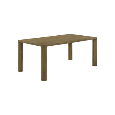 71.15" W Mid-Century Modern Dining Table, Brown