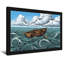 Bateau en bois sur les vagues de la mer orageuse-971361775-971361808-971361811