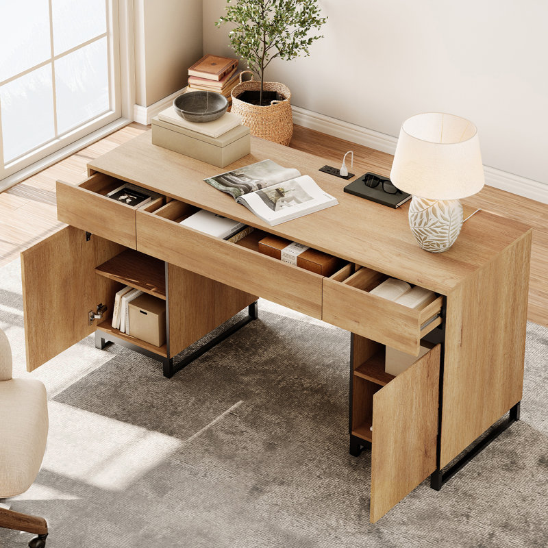 Bureau de direction 59 po Modern, Chêne