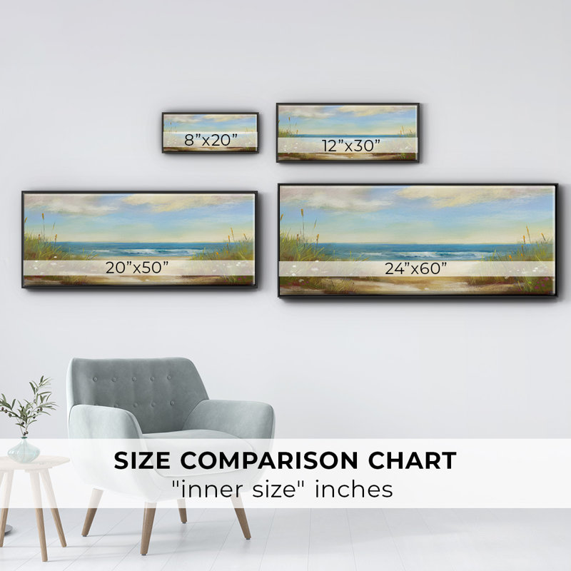 Serenity I- Framed Canvas, 8" H x 20" W
