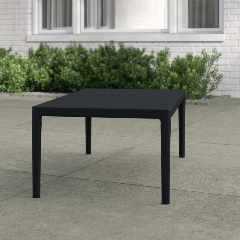 Table basse en plastique Farrah, Noir, L 23,6 po x H 15,7 po x L 19,6 po