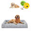 Grand lit pour chien orthopédique lavable et 2 jouets interactifs pour chien