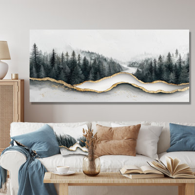 Crystal Current Into The Winter Forest River I - Forest Metal Print