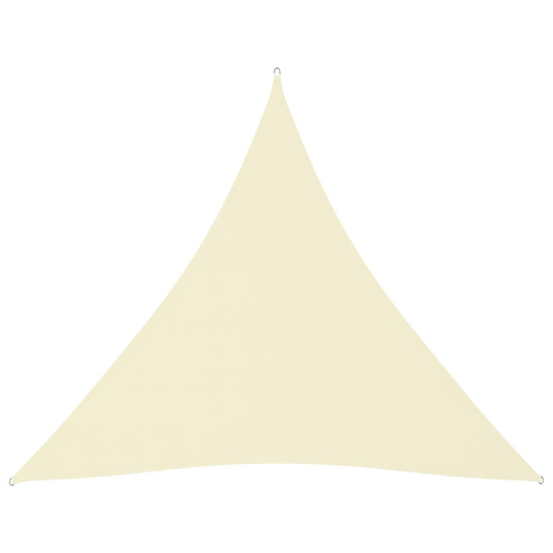 Shade sail Oxford fabric triangular 3m x 3m x 3m in beige, Cream