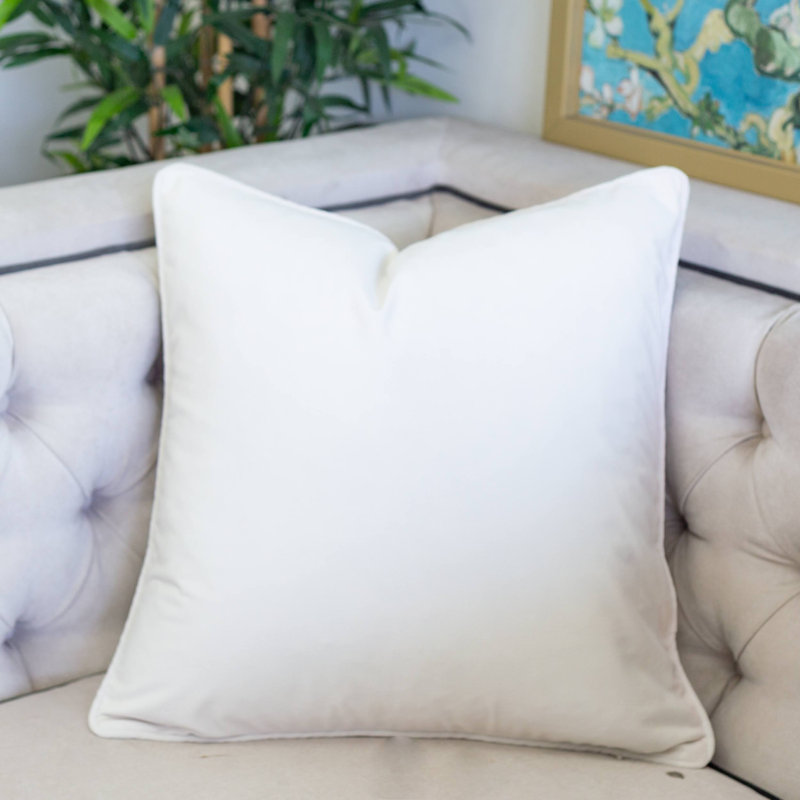  Square Pillow Cover & Insert, Ivory