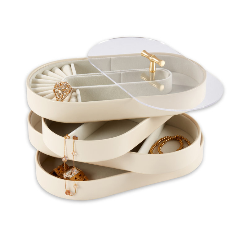 Plateau à bijoux Lily, Crème