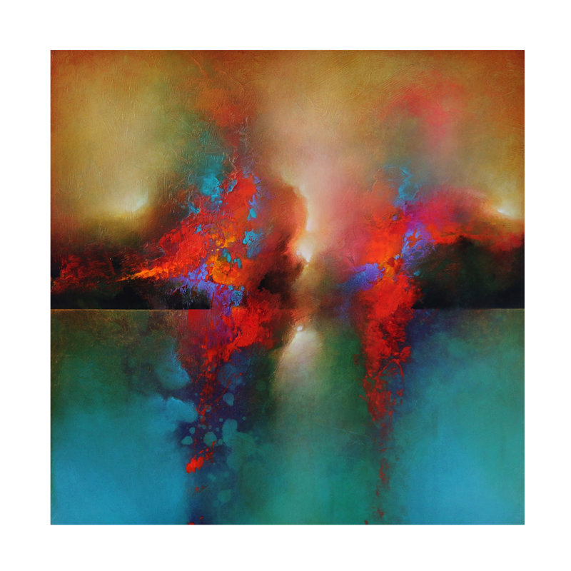 Art mural sur toile tendue - «Sky Blazer» de Cody Hooper pour décoration de salon, de chambre à coucher ou de bureau - 35 x 35