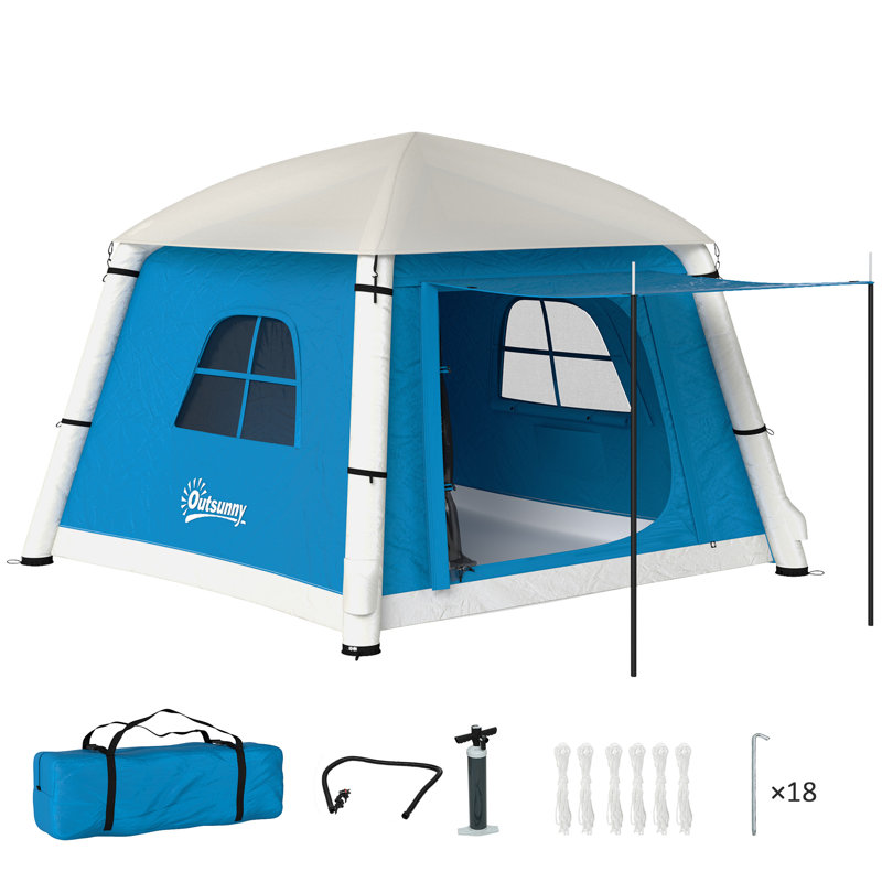 2 Person Tent, Light Blue/White