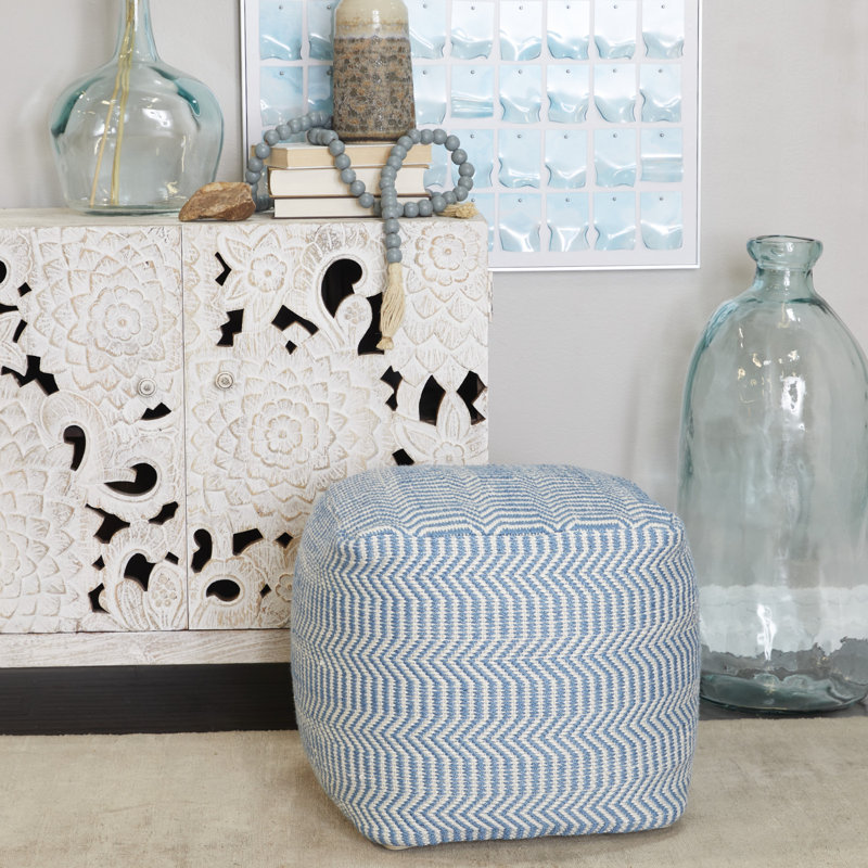 Pouf en tissu Fauver Cole and Grey Bohemian, Bleu