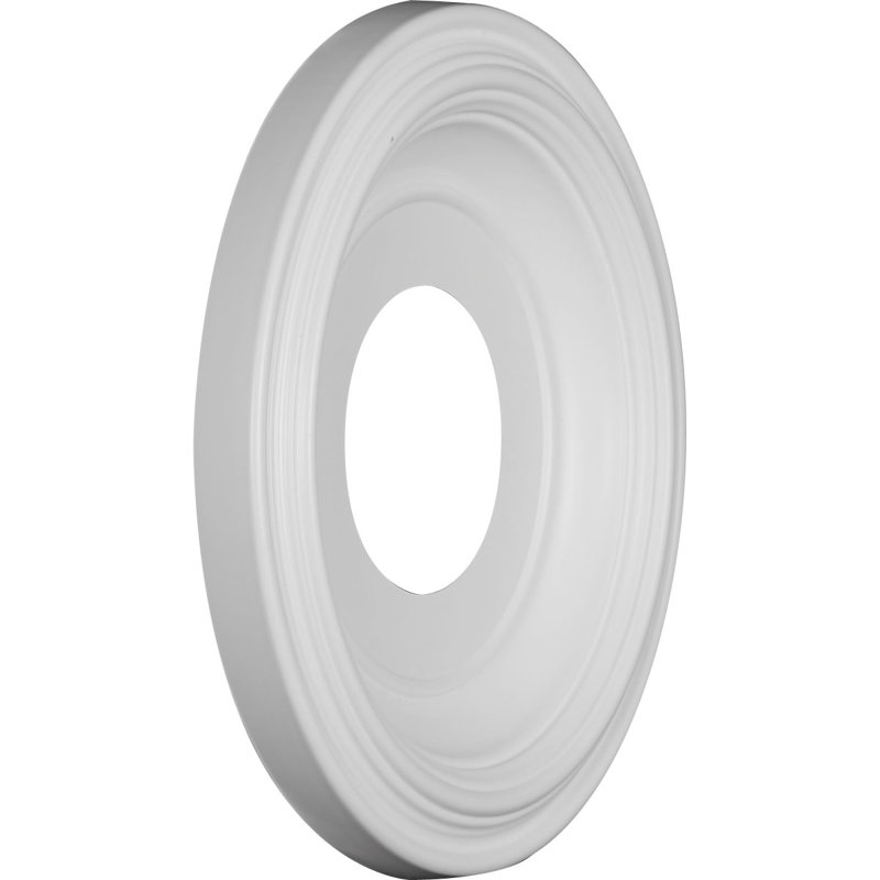 Traditional Traditional Thermoformed PVC Ceiling Medallion, 10" H x 10" W x 1.13" D, White